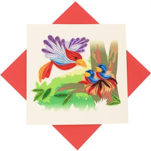 handmade greeting card Greeting Card quilling cards Indigo Bunting Bird Card Quilling Greeting Card quilled cards